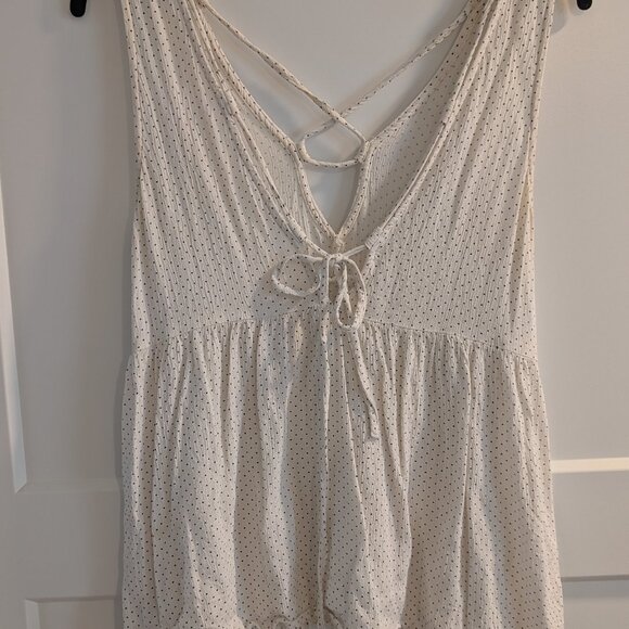 American Eagle Black and White Polka Dot Tank Top Blouse - Picture 3 of 5